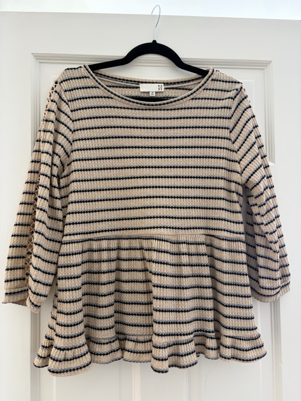Anthropologie RO&DE Striped Knit Sweater